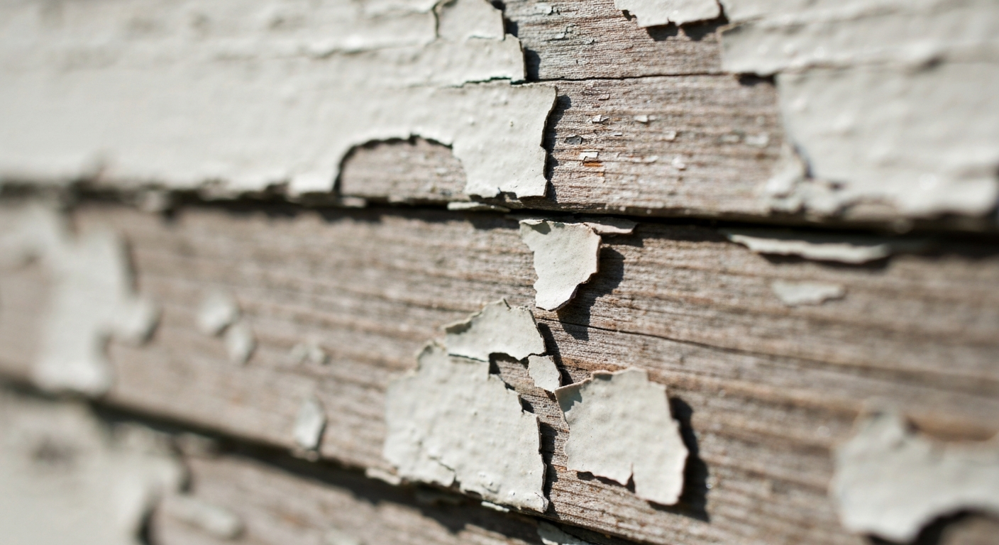 Peeling exterior paint on a home