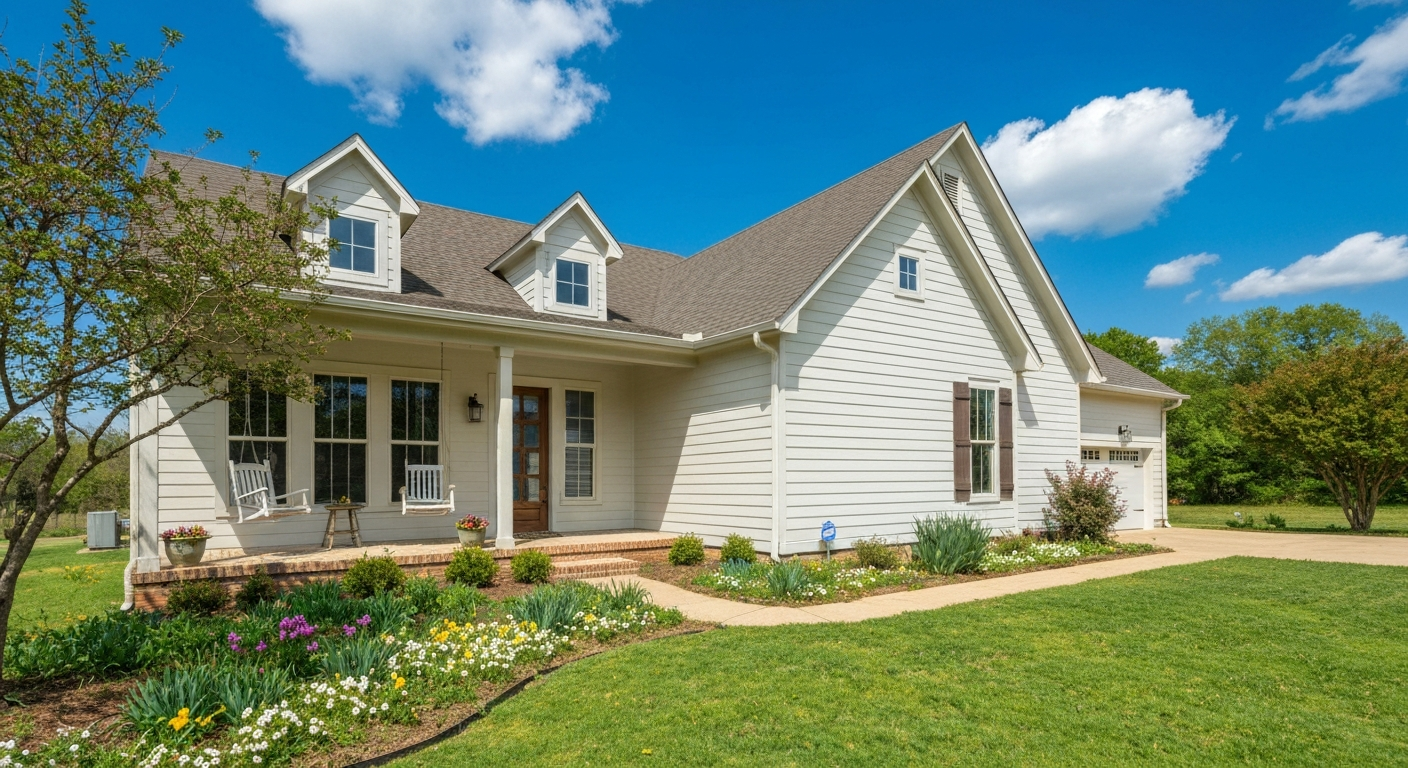 Sunny day perfect for exterior painting in Northwest Arkansas