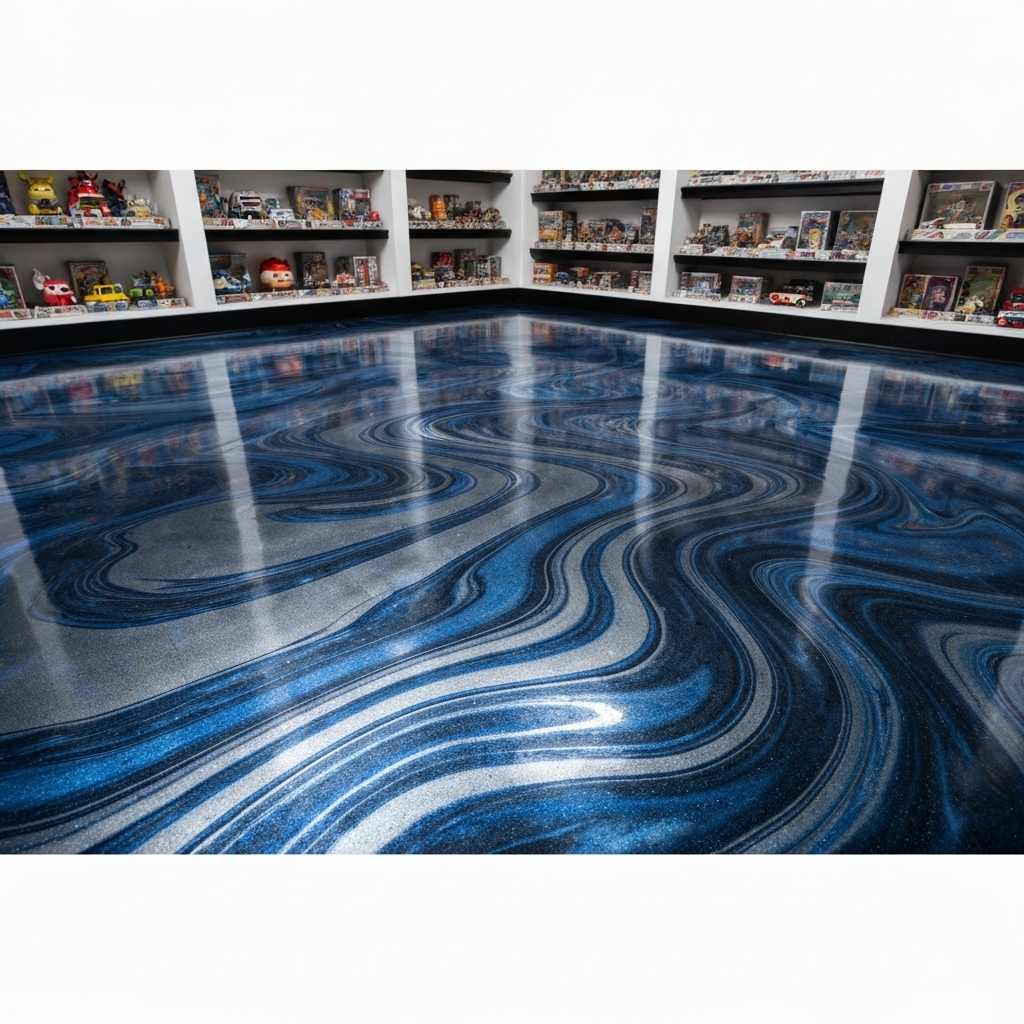 Metallic epoxy — Carson City man cave