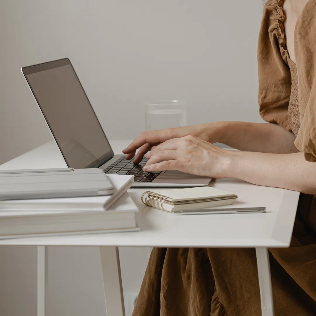 Laptop on desk