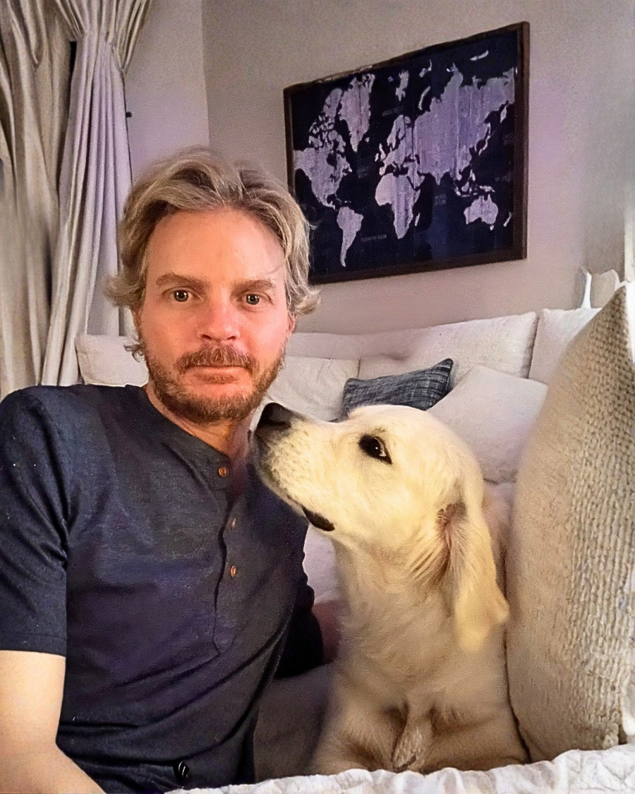 Jeff Sands with dog