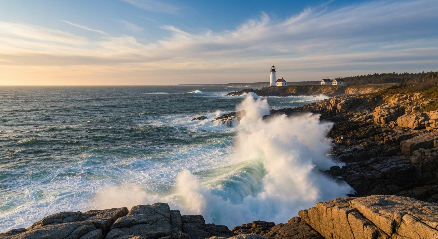 Rugged American coastline