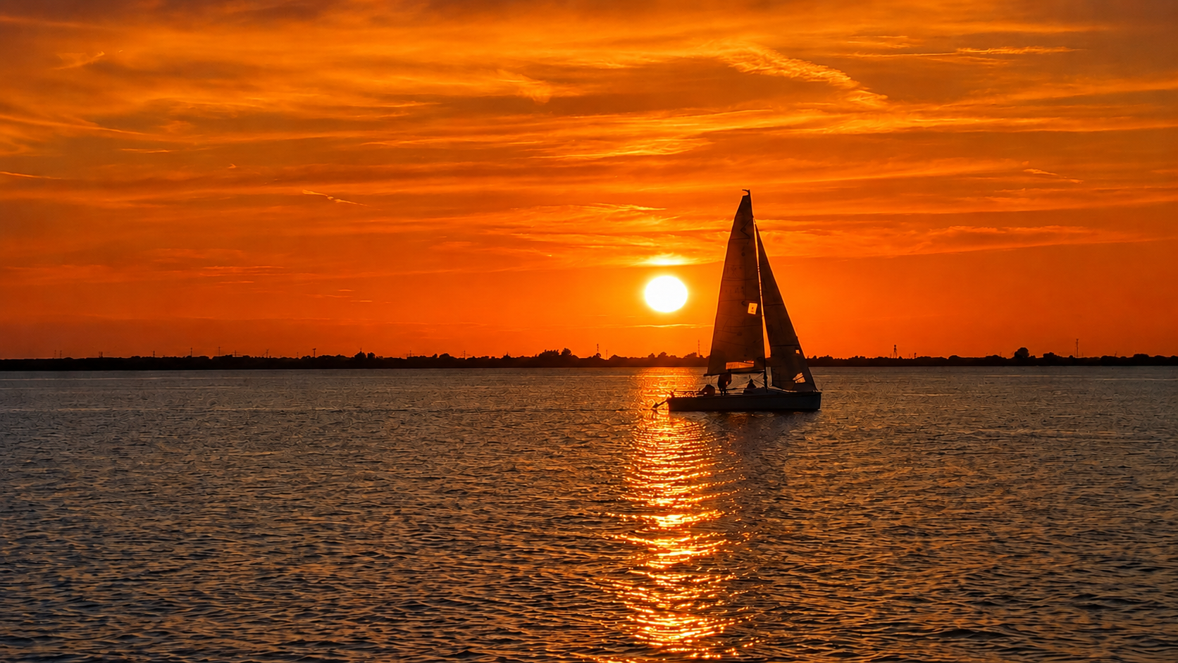 Sailboat at sunset