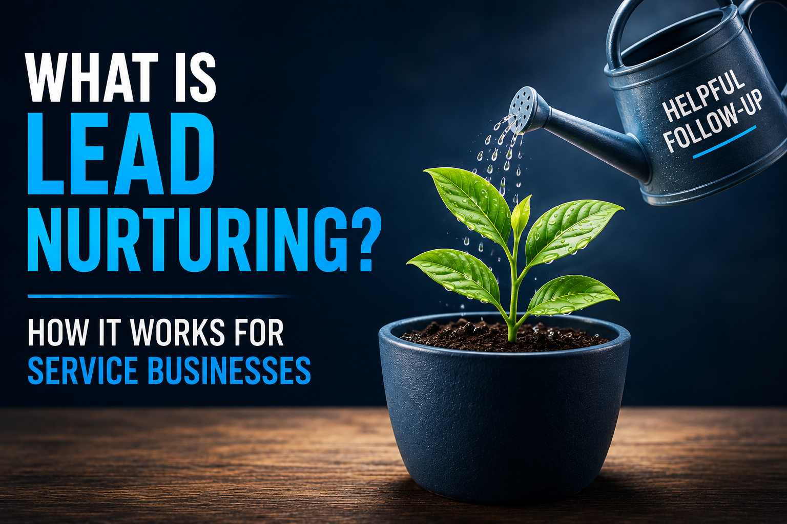 Lead nurturing for service businesses illustrated by helpful follow-up nurturing a growing customer opportunity