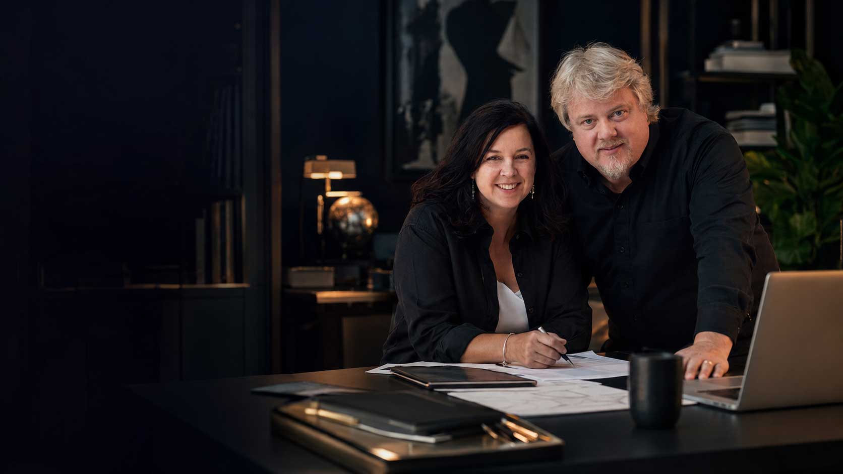 David and Carolyn Matthies, FreshThink Co-founders, in their workspace