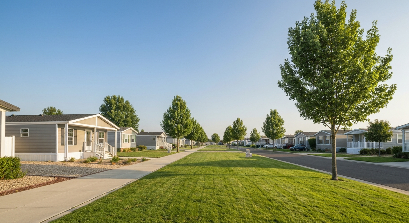 Modern mobile home park community