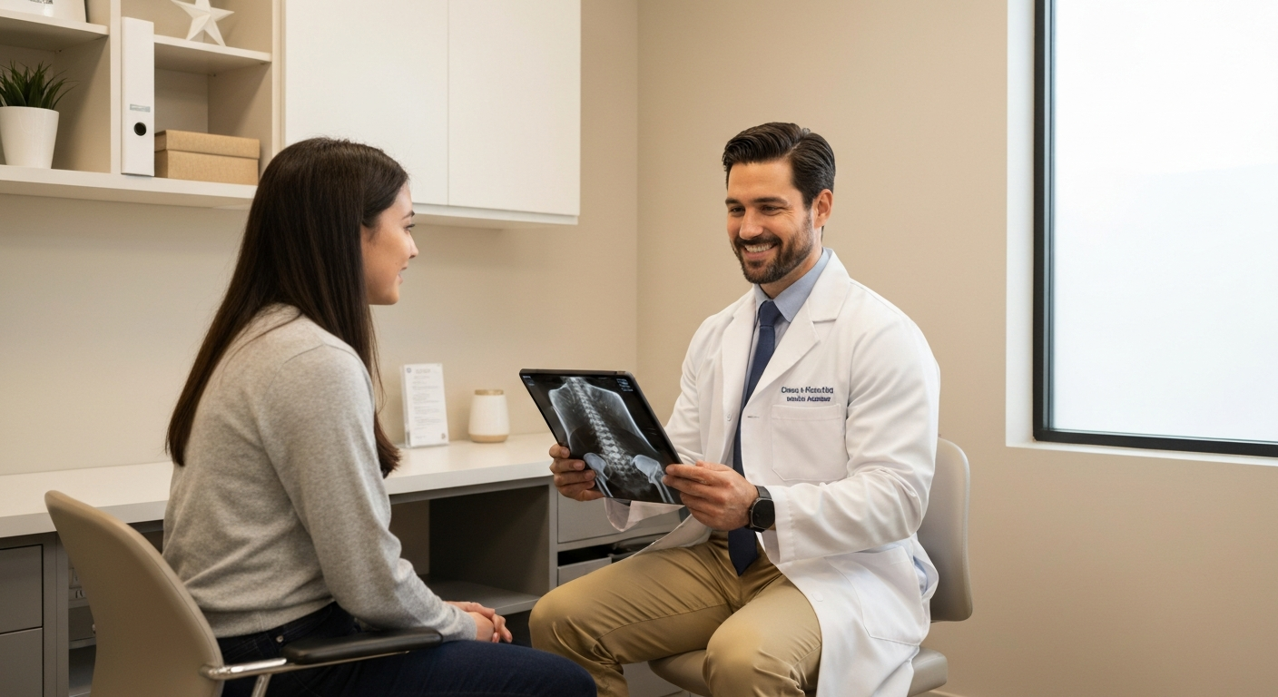 Doctor reviewing x-ray