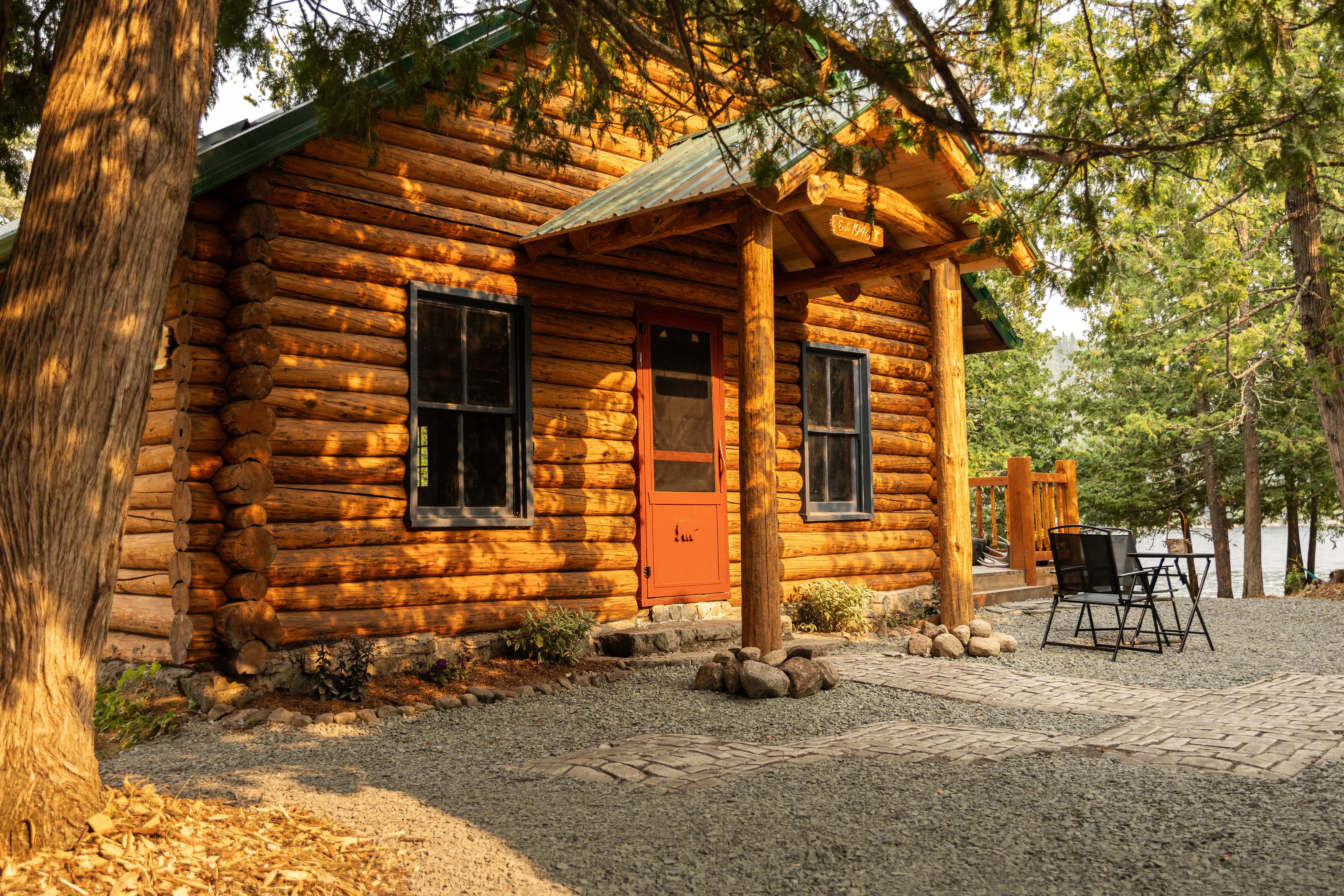 The rustic character of Wick Cliff Lodge
