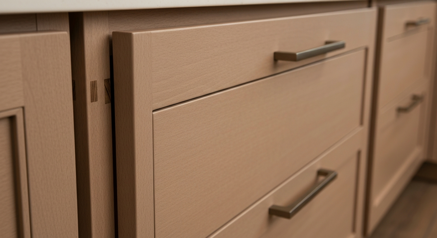 Custom kitchen cabinets and soft-close drawers