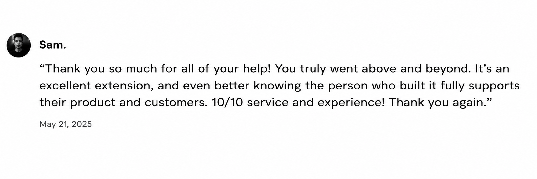 Review from Sam.