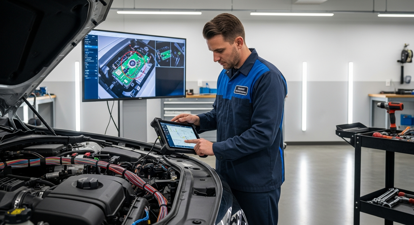 Modern Auto Repair Shop Bay