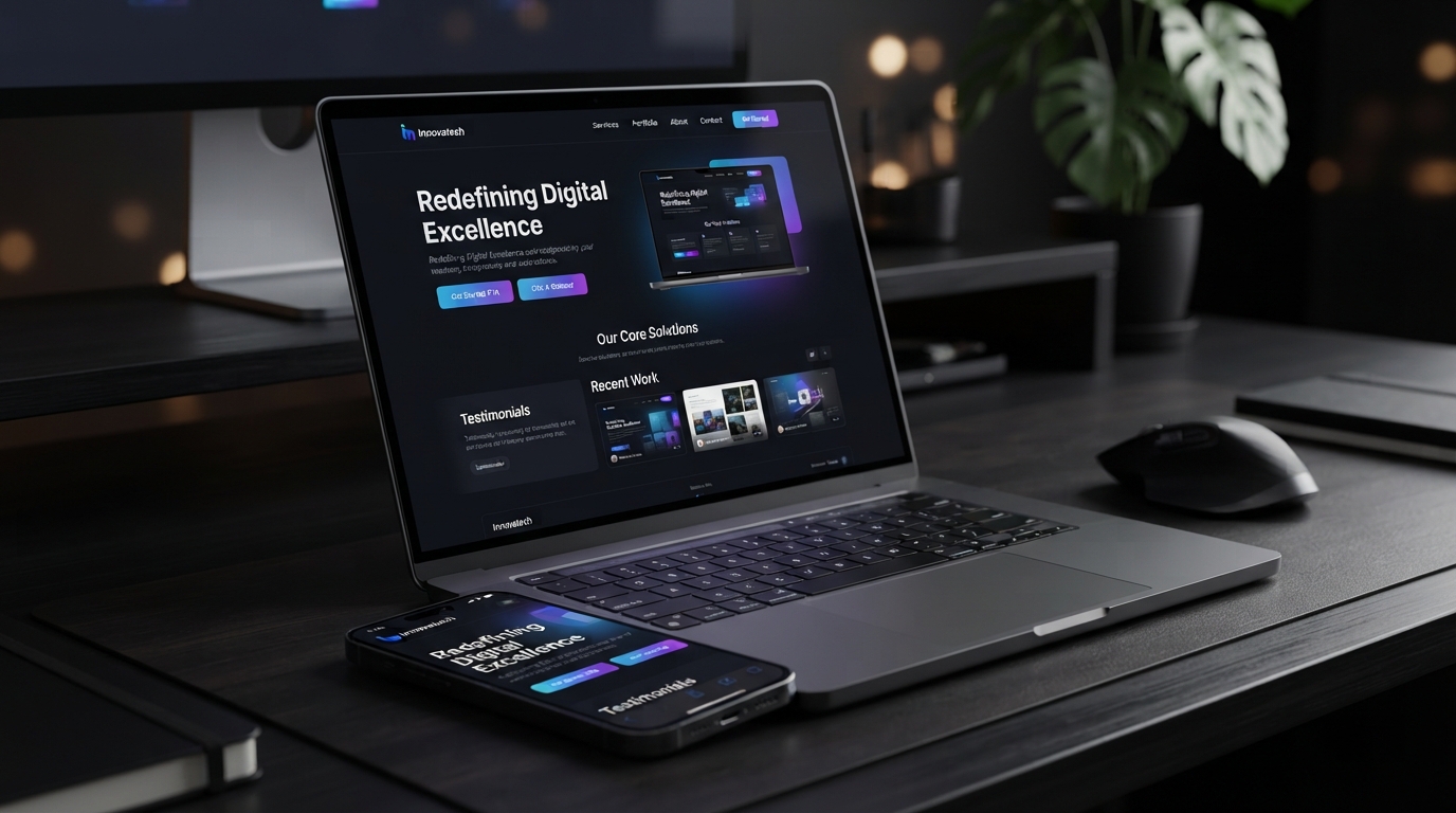 Mockup web profesional con Innovari ONE