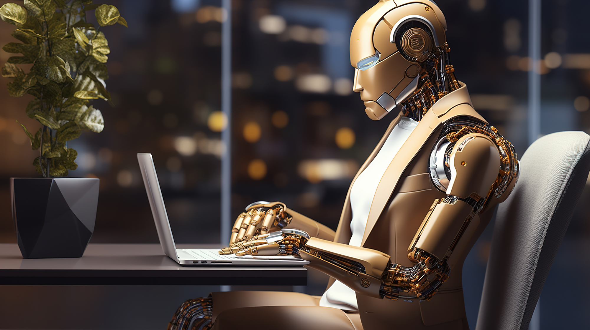 AI Robot working