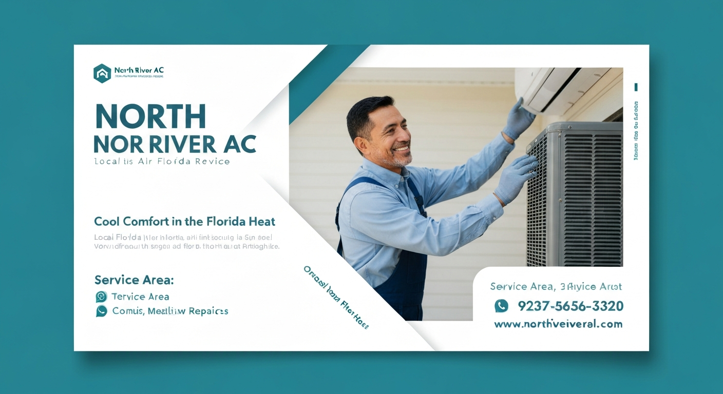 HVAC technician repairing an outdoor air conditioning unit at a residential home in Parrish, Florida