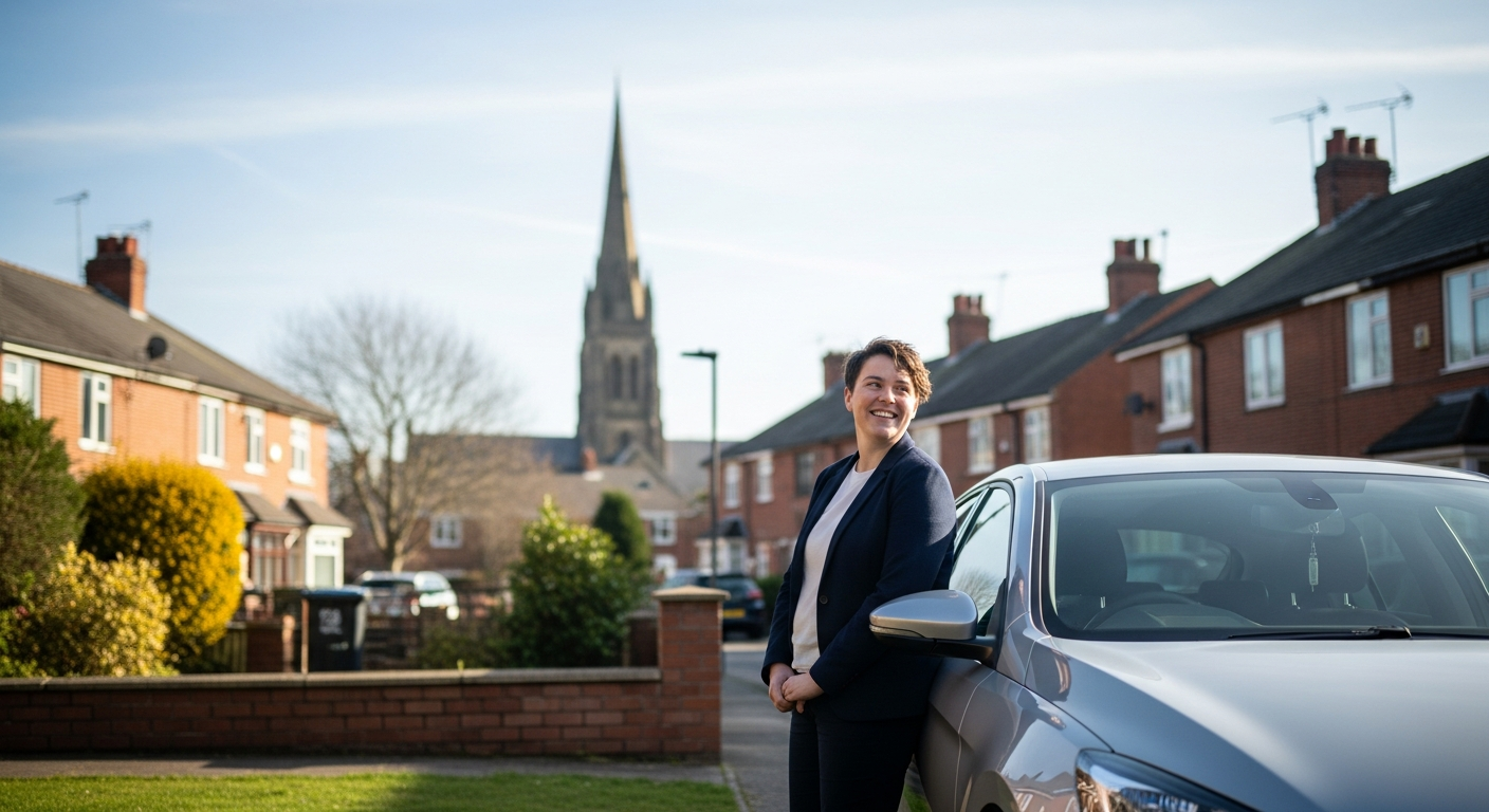 Sell my car Derby - Professional car buying service in Derby featuring local landmarks