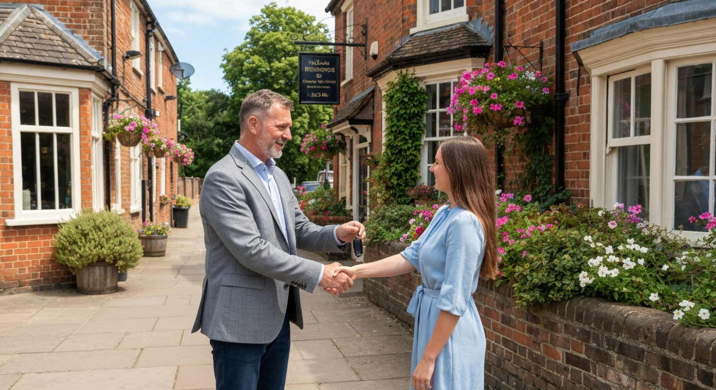 Car keys handover in the village of Borrowash, Derby