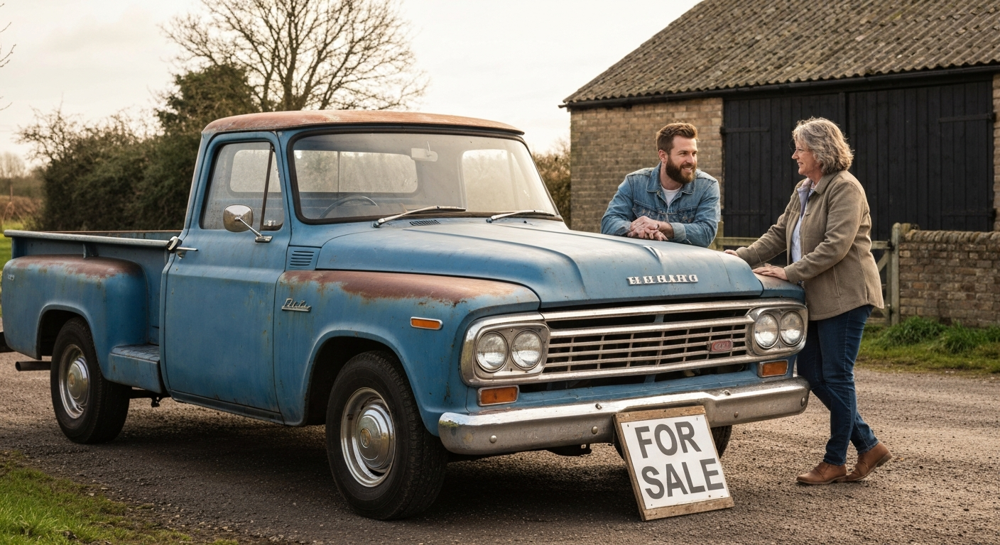 Pickup truck being sold to local buyers in Borrowash, Derby