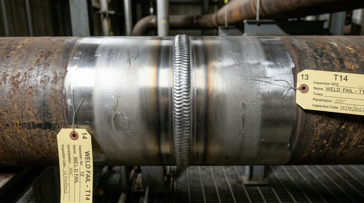 Restored structural weld after repair