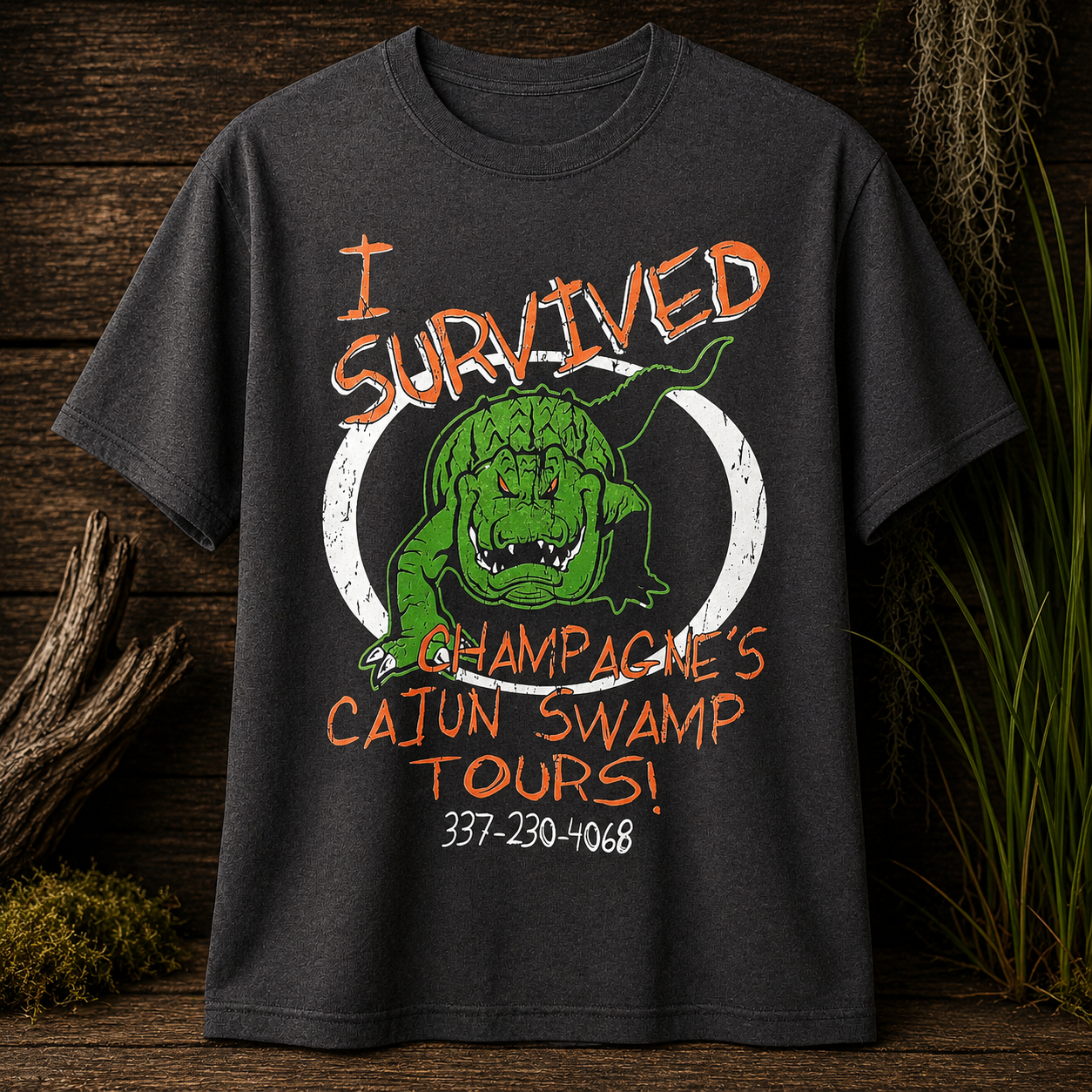 Grey I Survived Tee