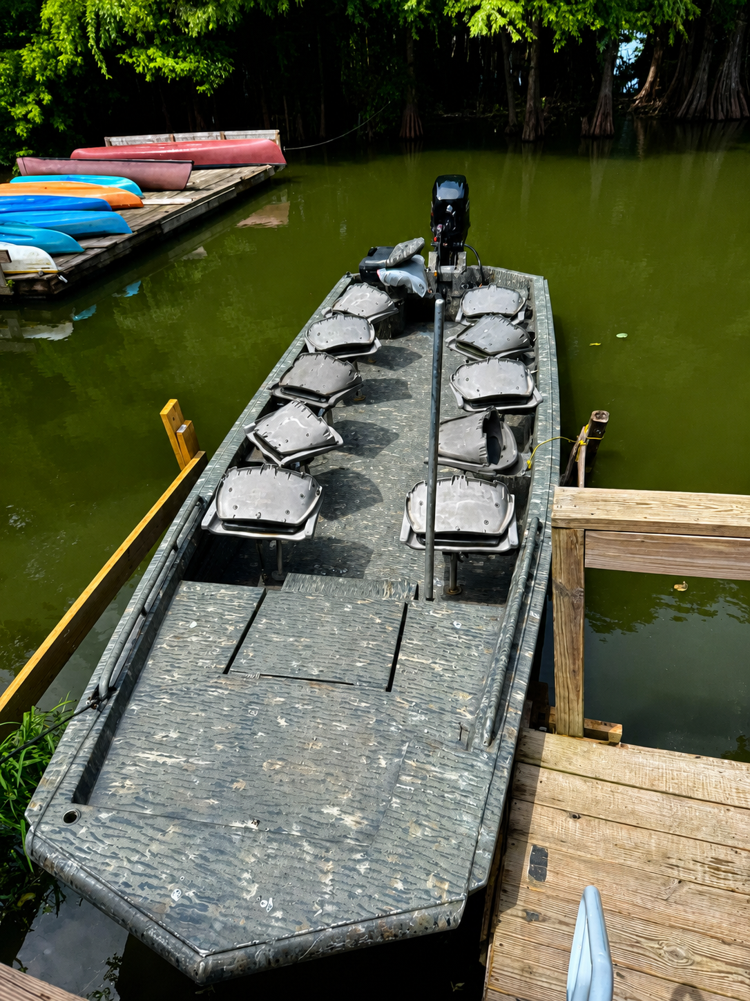 Intimate 10-passenger explorer boat for private swamp tours