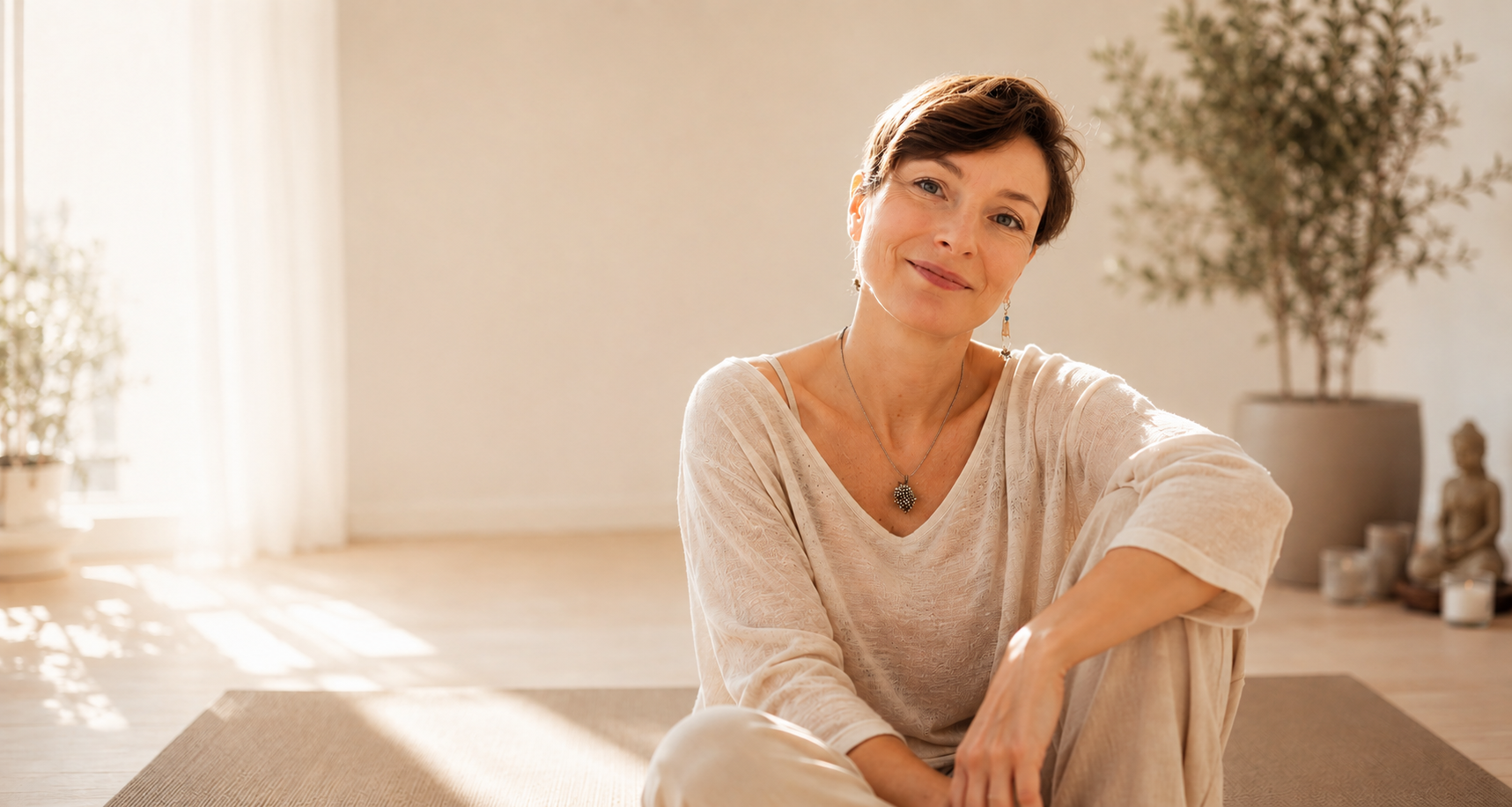 Julia Christ im Yogastudio