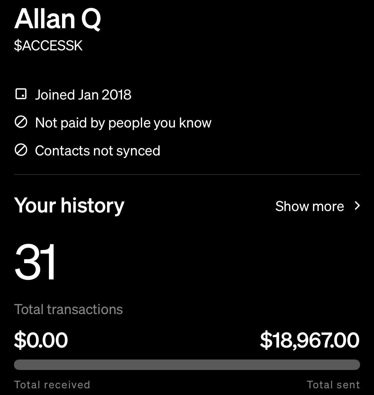 Payment Proof showing $18,967.00