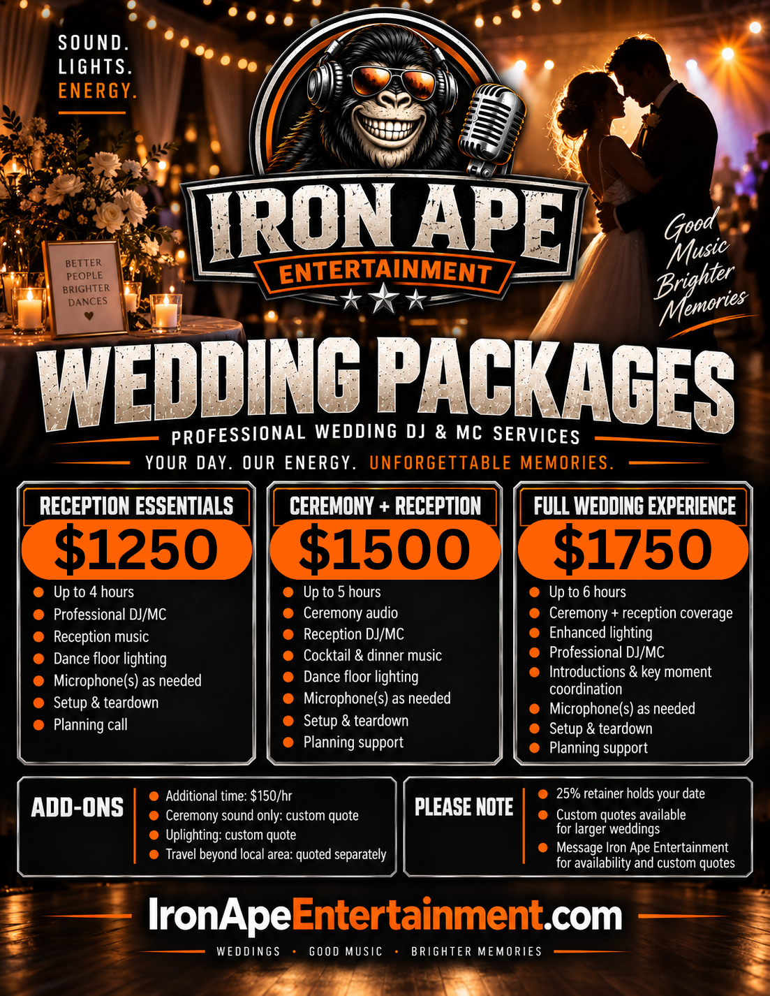 Iron Ape Wedding DJ Setup