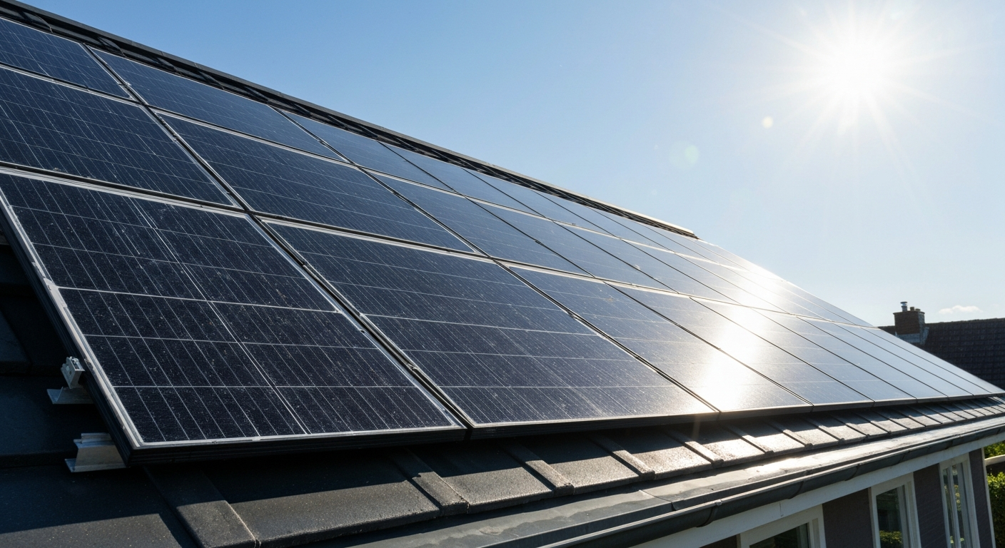 Clean roof and solar panels