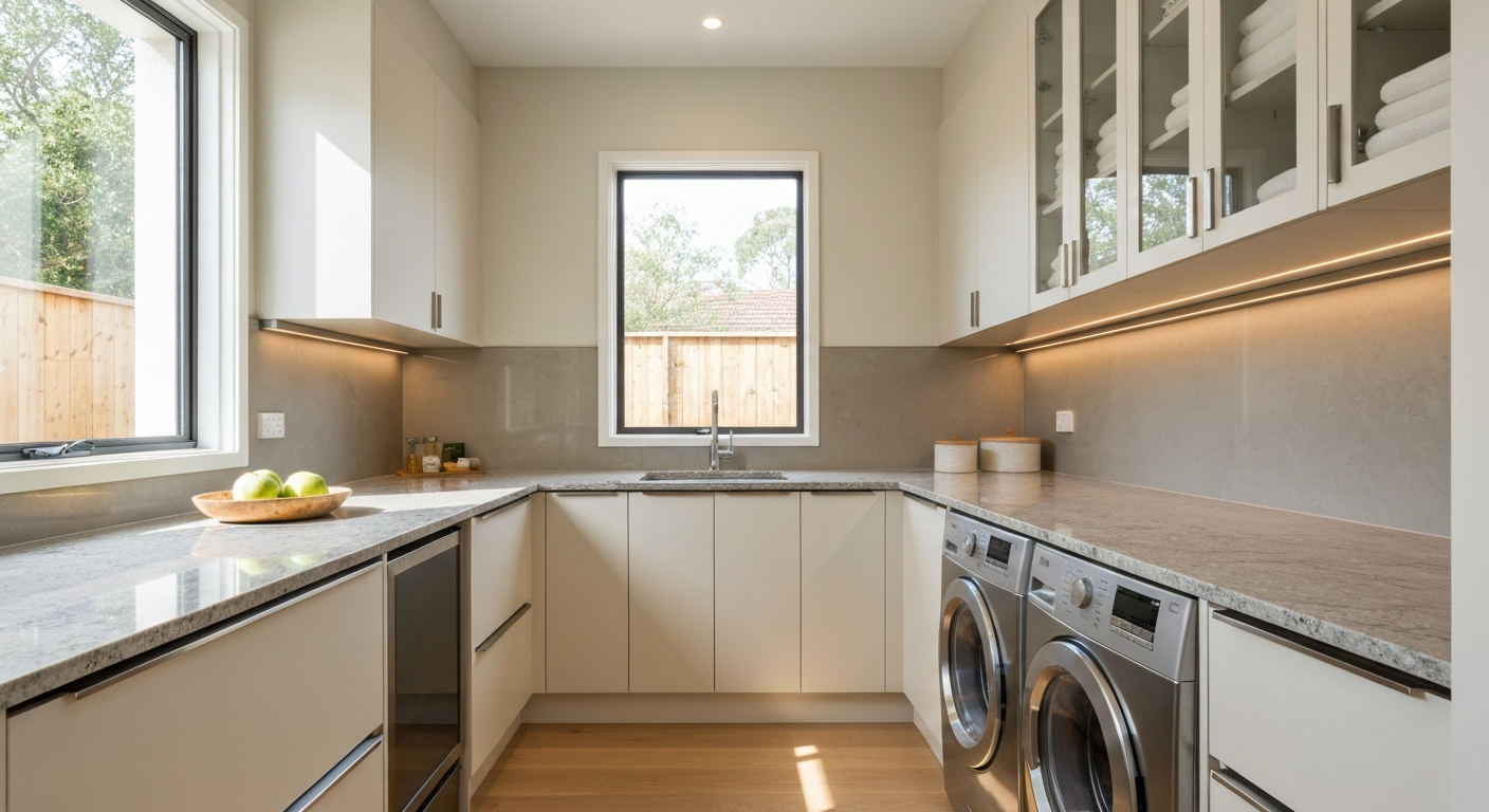 Laundry renovation project by Sydney builders BH Building Group