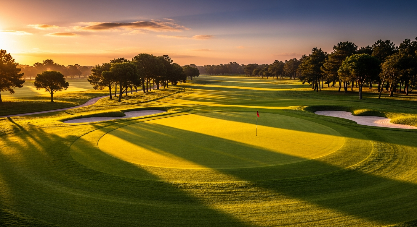 Golf Course at Sunset