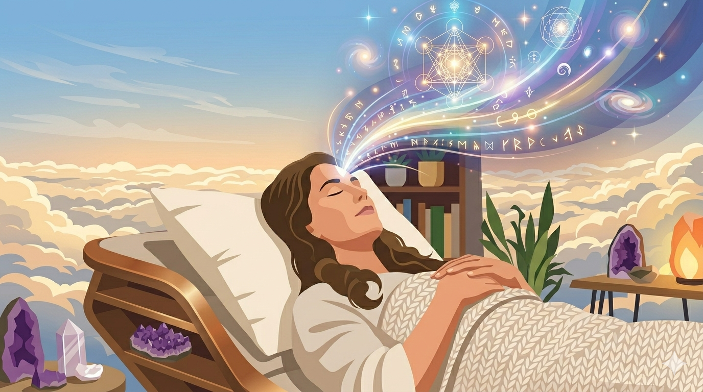 Ethereal quantum healing background