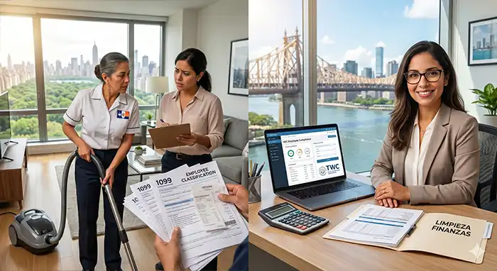 Contador para Empresas de Limpieza en Nueva York: Cómo Evitar Multas por Clasificación de Empleados