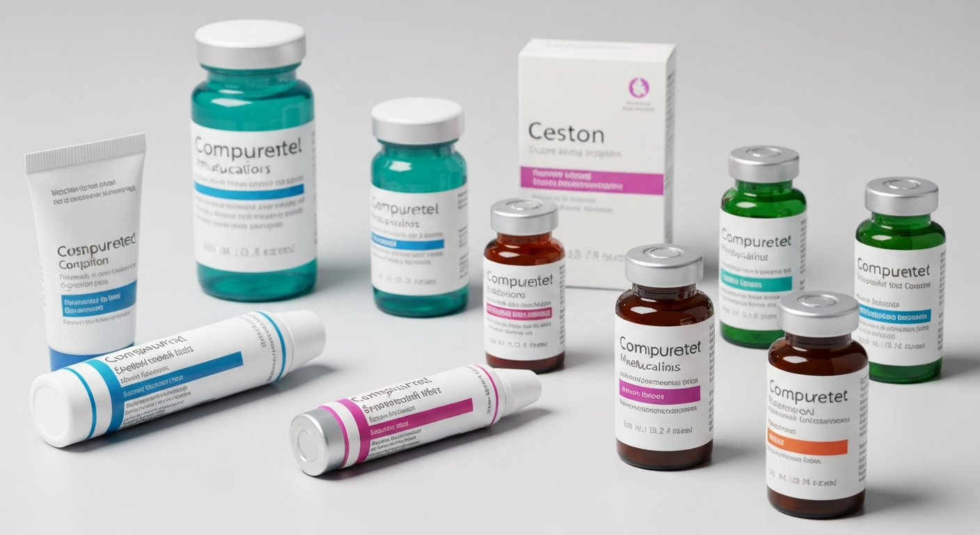 Custom compounded medications prepared by Jordan Pharmacy for individual patient needs