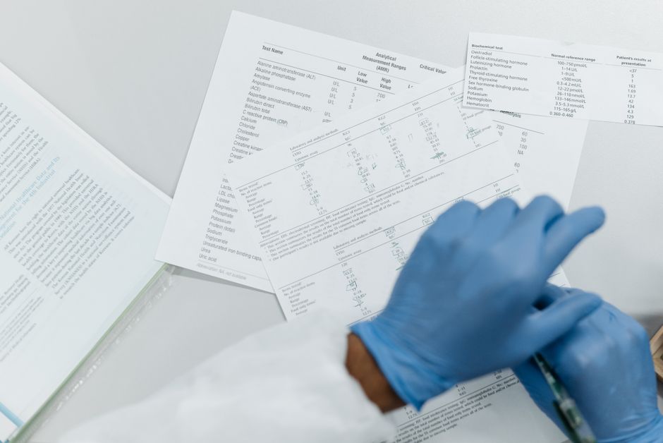 Doctor reviewing specialized diagnostic test results with a patient