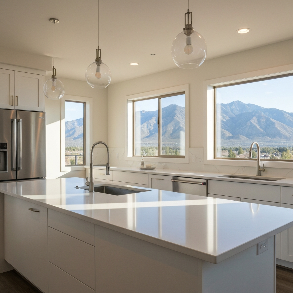 Premium countertop installation in a Murray, Utah home