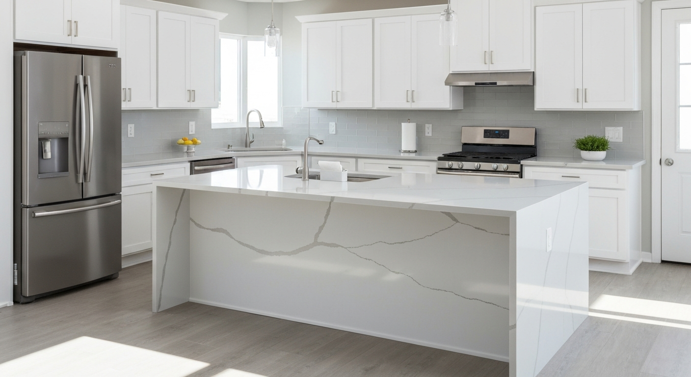 Premium quartz countertop installation in Draper, UT