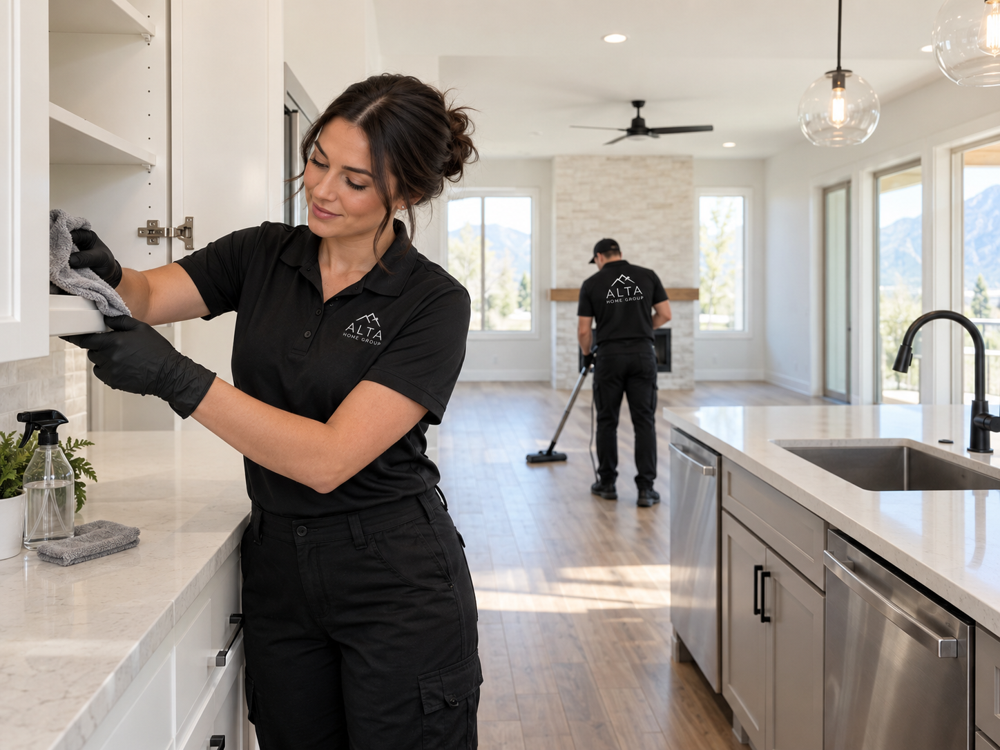 Professional move-out cleaning service preparing a Utah home for property handover