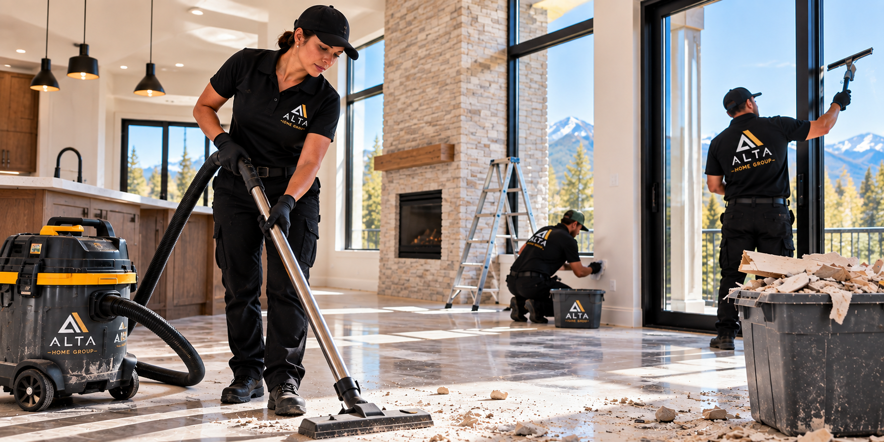 Professional post-construction cleaning service after a home renovation in Utah