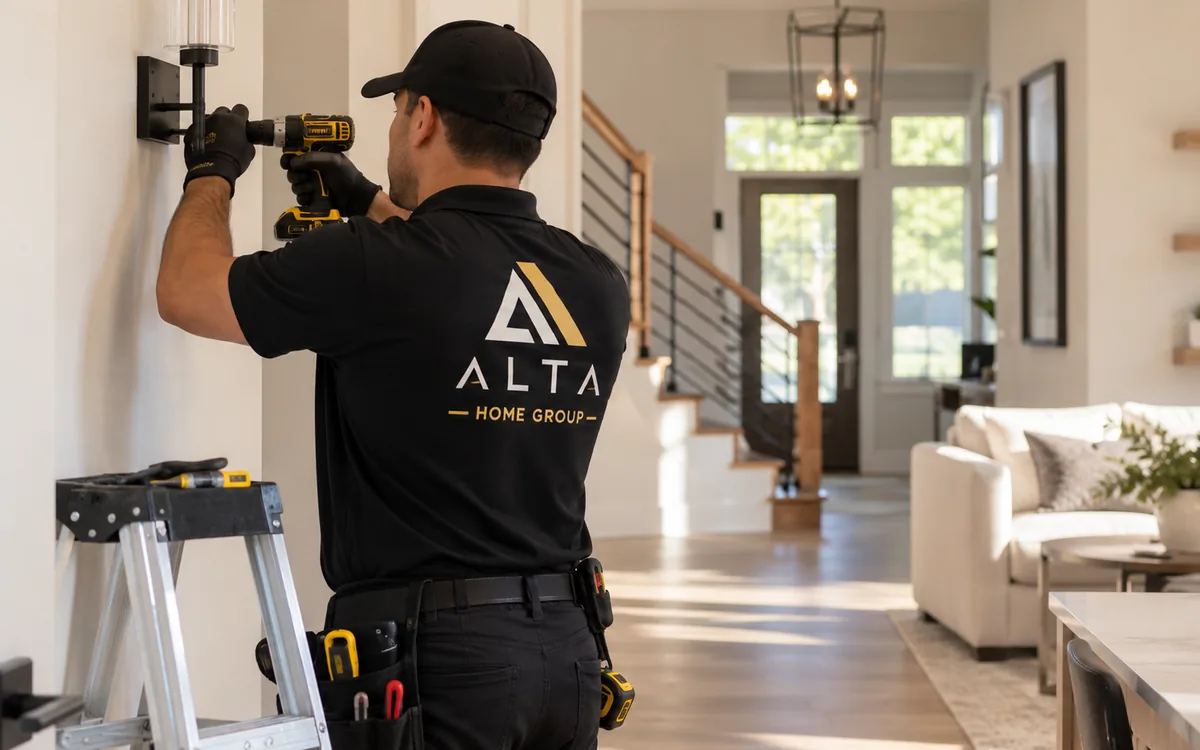 Alta Home Group professional performing home and property maintenance in a Utah residence