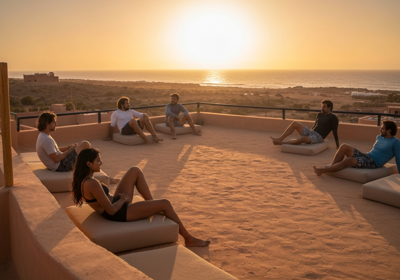 Surf camp life in Taghazout Morocco