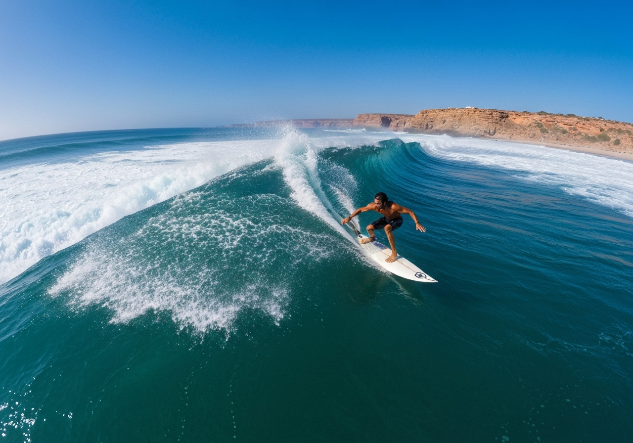 advanced surfer taghazout barrel