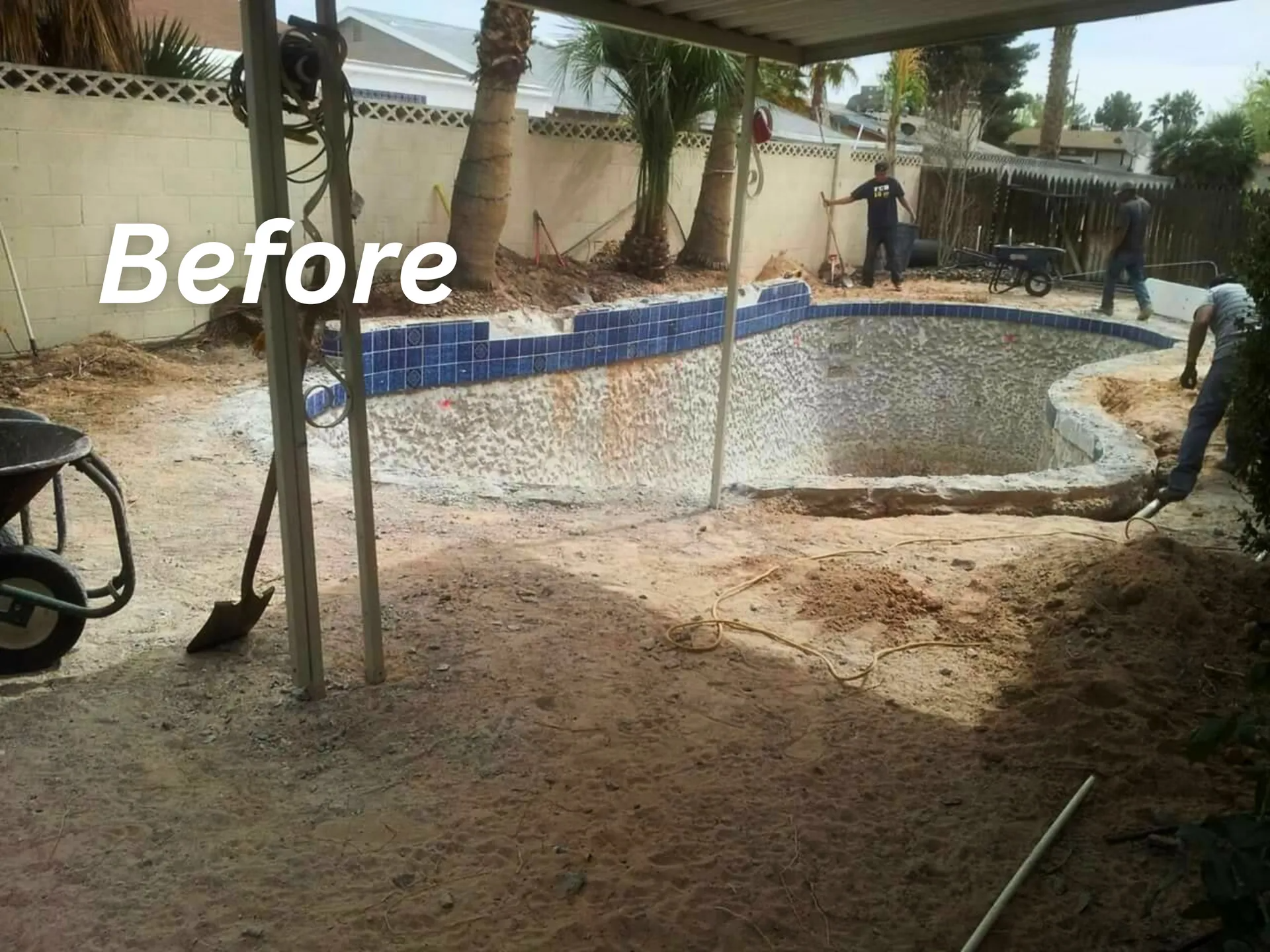 Before pool renovation