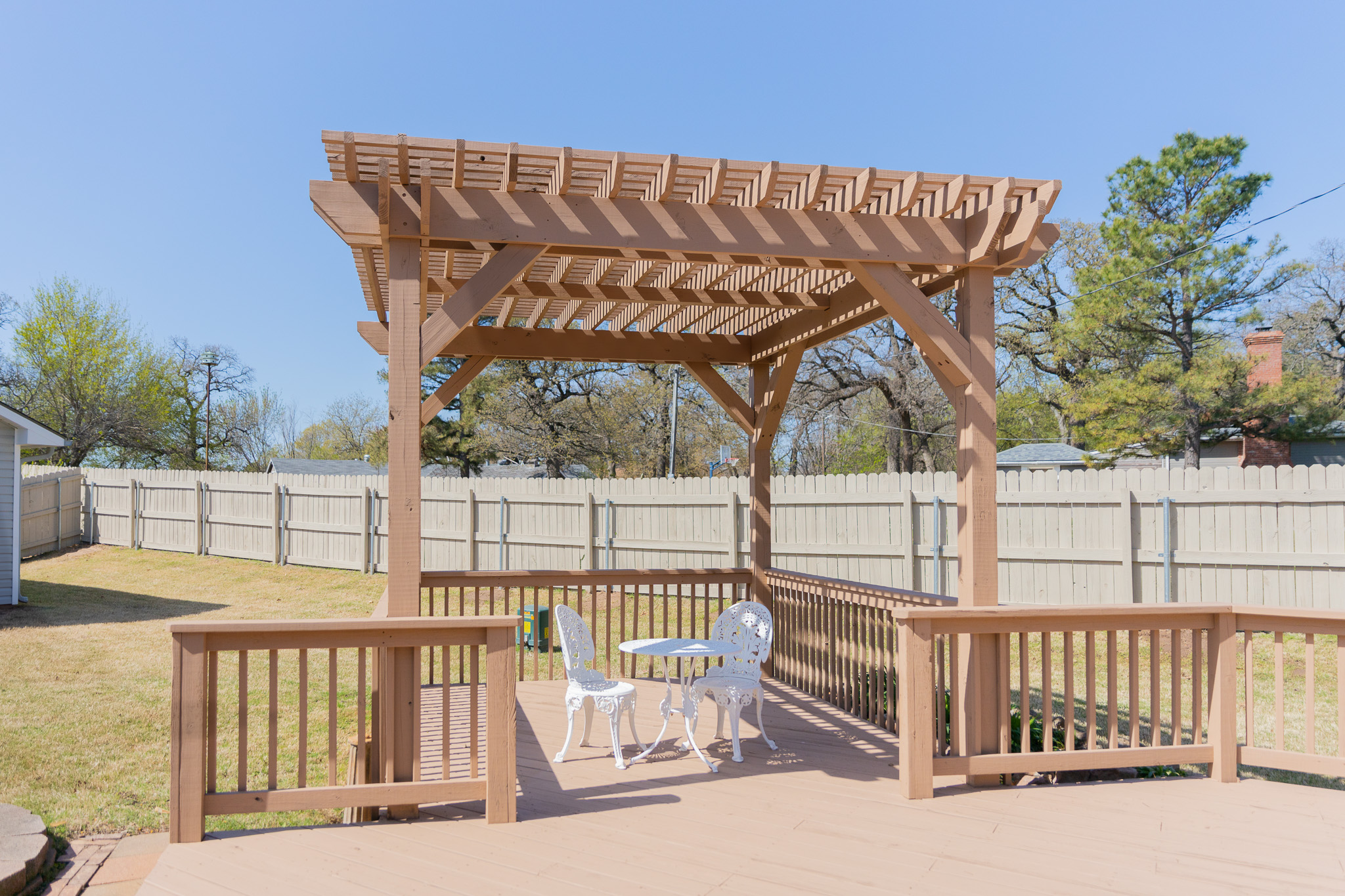 Custom deck construction project in Stillwater, Oklahoma