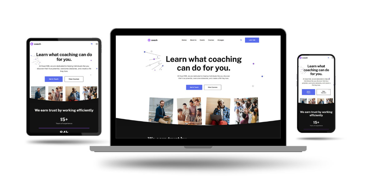 Website Mockup Displayed on Multiple Devices