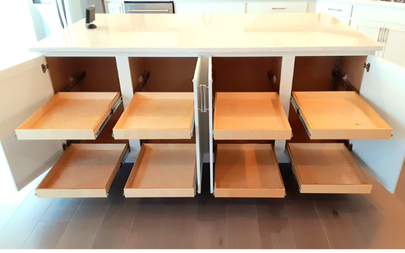 Modern organized kitchen cabinets
