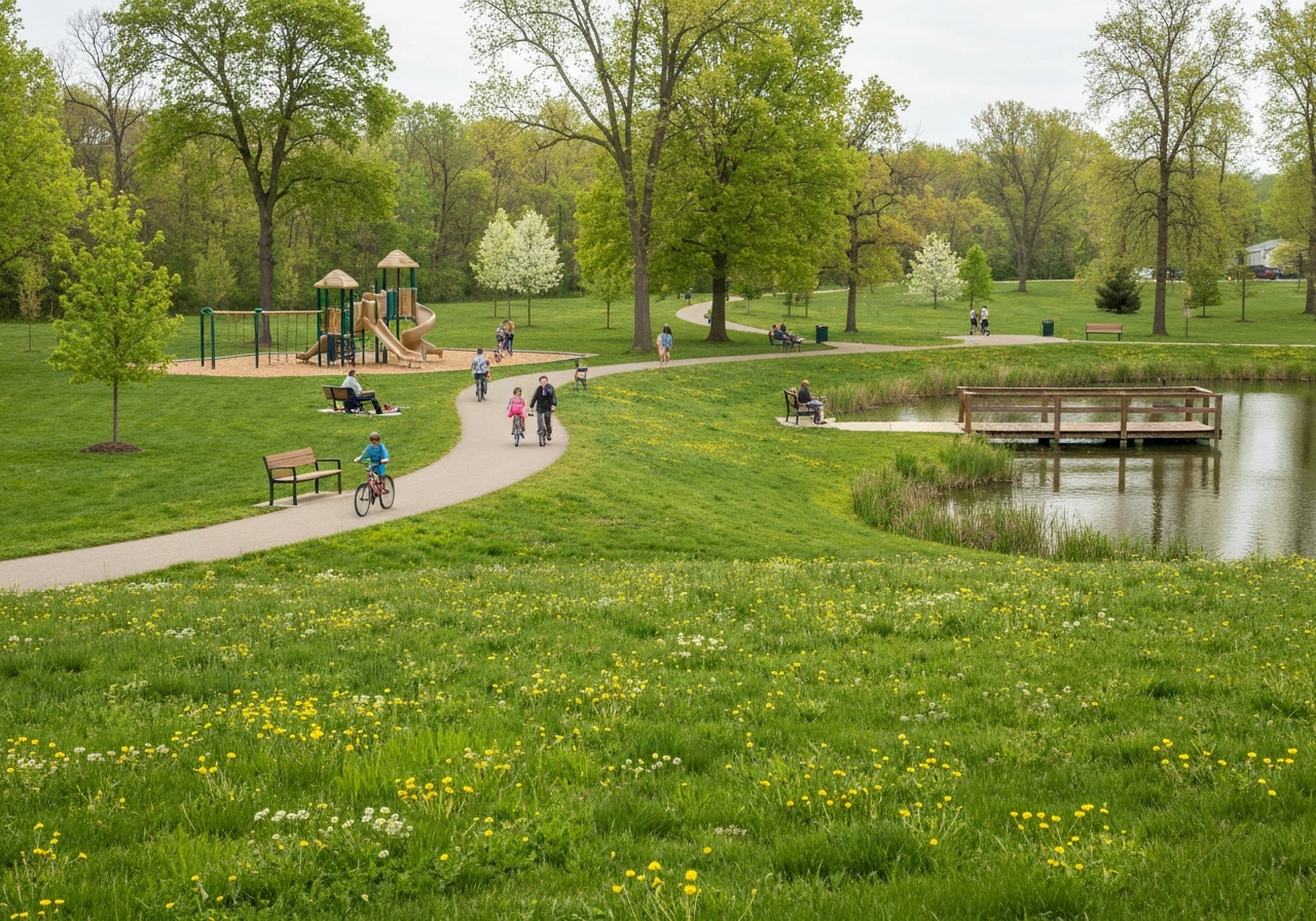 Scenic community park and trail system