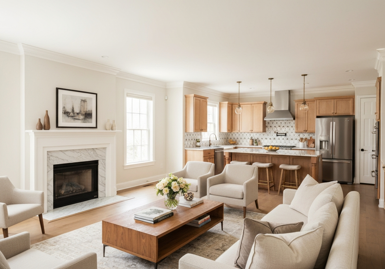 Beautifully staged living room
