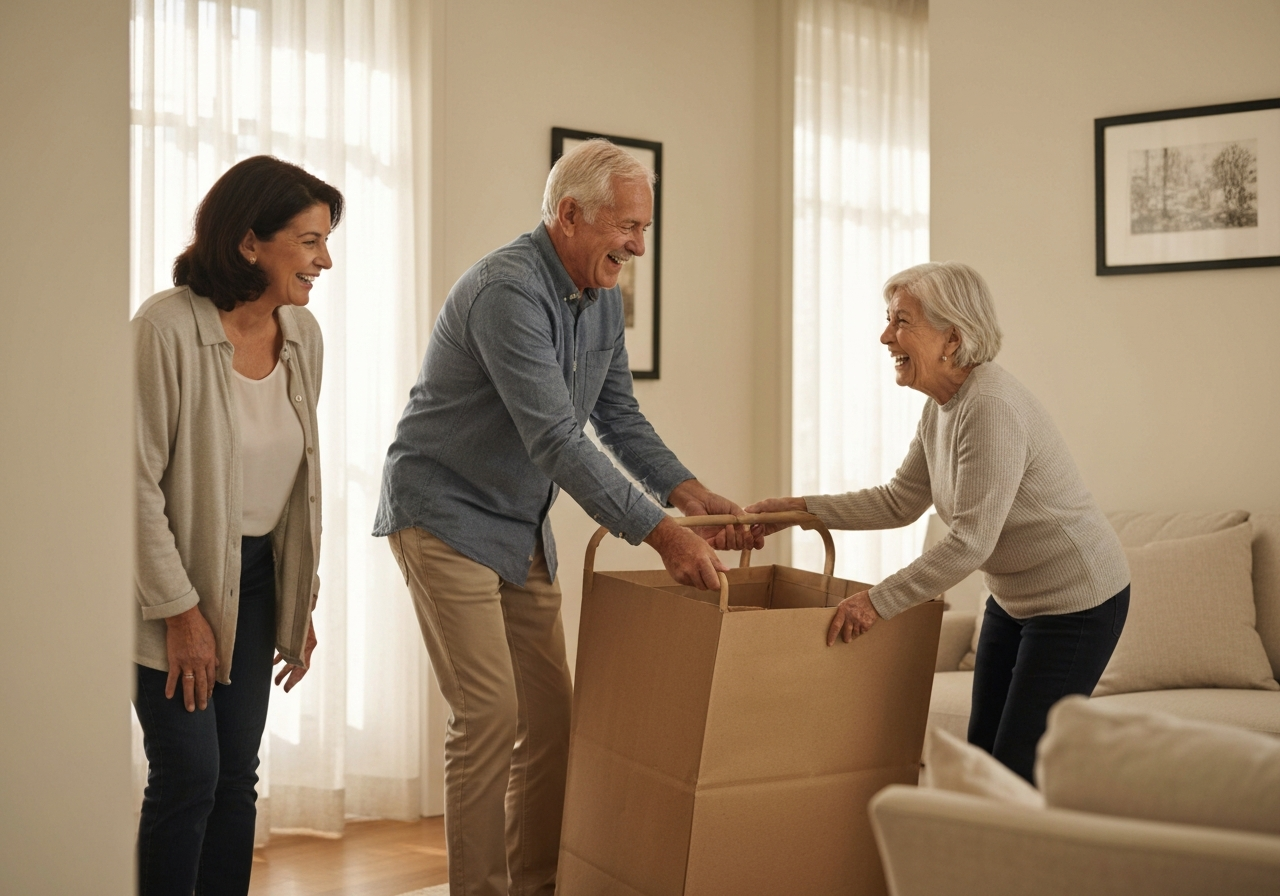 Warm upscale lifestyle moving
