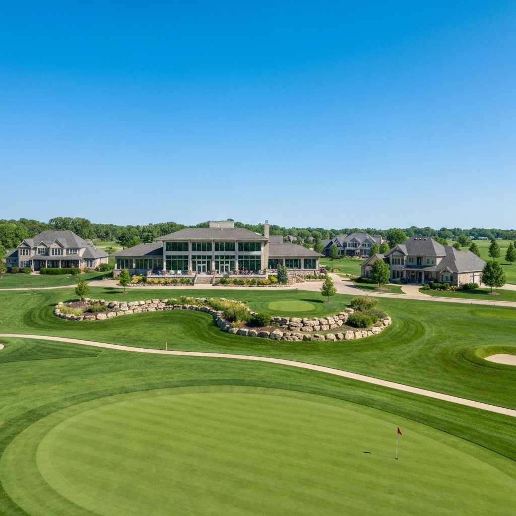 Upscale Golf Course Clubhouse and Homes