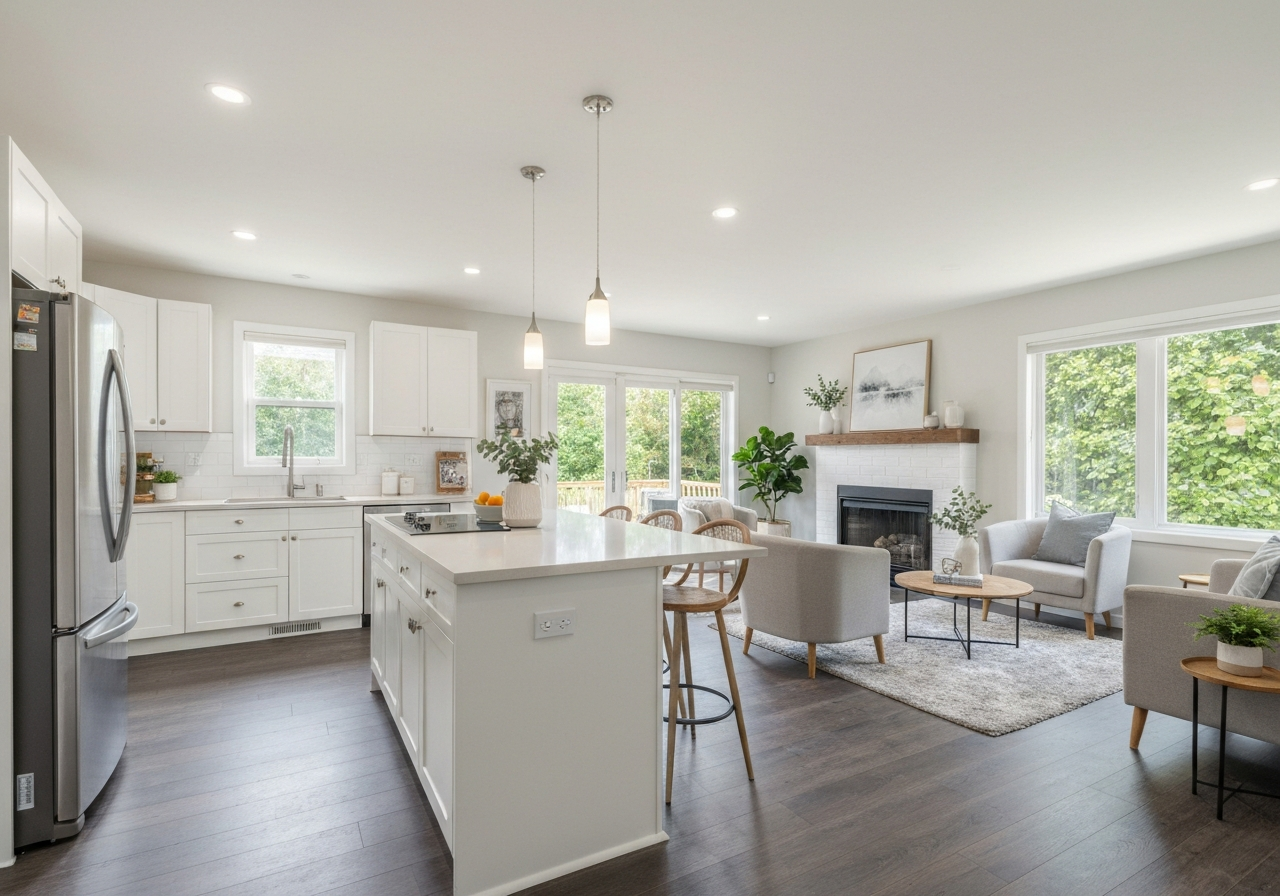 Tasteful home improvements and warm modern staging